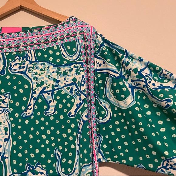 Lilly Pulitzer SILVA MAXI DRESS, Emerald Isle On the Prowl Green, Size 8 - Picture 5 of 6